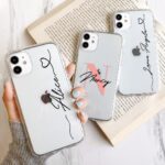 iPhone 11 12 13 15 14 Pro Max Clear Word Art Silicone Soft Protect Cover