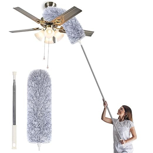 Microfiber Duster 100 inch ExtensionPole with Cleaning Ceiling Fan High Ceiling