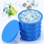 New Ice Cube Maker – Space-Saving 2-in-1 Silicone Tray